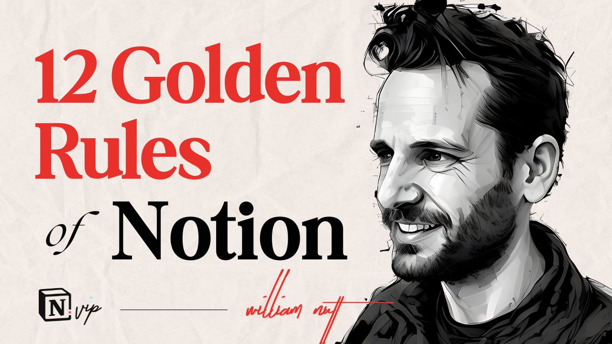 WilliamNutt's tweet image. Five years into Notion VIP, I’m well seasoned.

Here are my 12 essential principles for maximizing @NotionHQ. 🧵