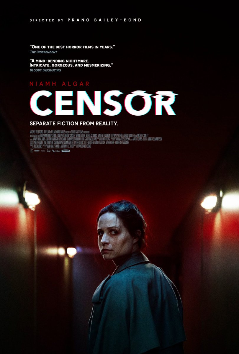 Prano Bailey-Bond’s superb Censor is on <a href="/Film4/">Film4</a> tonight at 10:50pm.   If you’ve not seen it already then please check it out.  It’s one of the best British horror films in recent memory, with an exceptional performance by Niamh Algar.