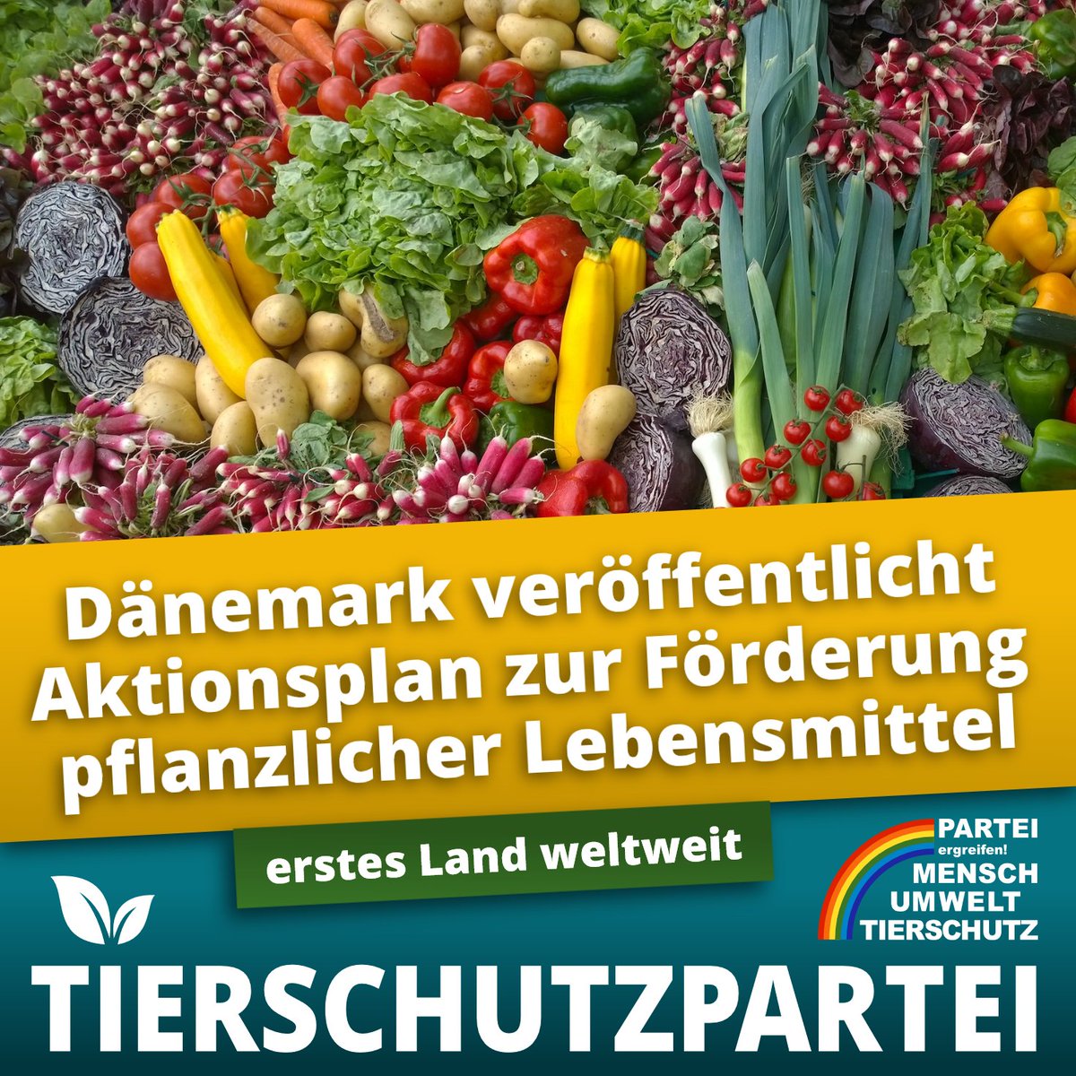 Meilenstein der Ernährungswende: Als erstes Land weltweit hat #Dänemark einen Aktionsplan entwickelt, der die Produktion und den Konsum pflanzlicher Lebensmittel vorantreiben soll. Eine wegweisende Entwicklung, die Deutschland sich zum Vorbild nehmen sollte! #GoVegan