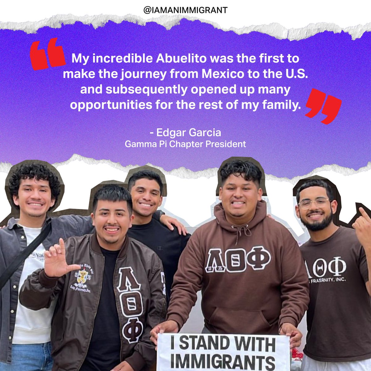 IAmAnImmigrant's tweet photo. “My immigrant heritage is deeply rooted in my family’s history. Both of my parents are immigrants from Mexico, and their journey to the United States has had a profound impact on my life.”
#DayOfAction #IStandWithImmigrants #ImmigrantRepresentation #ImmigrantsInHigherEd https://t.co/2RkYY19HLa