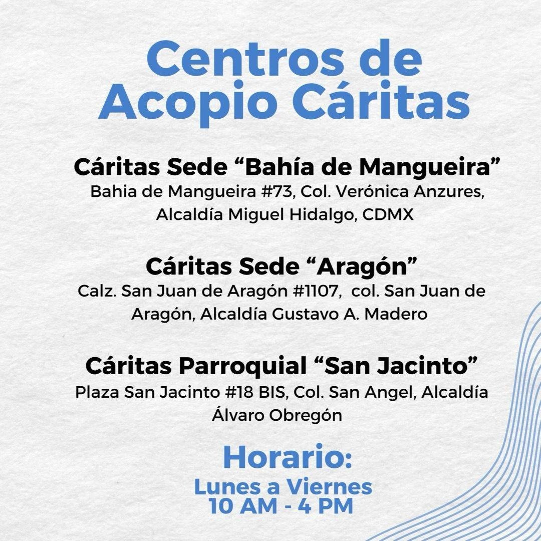EVerastegui's tweet photo. Familia, el huracán #Otis dejó un saldo doloroso en #Acapulco y municipios cercanos: muertos, desaparecios, un millón de personas afectadas, 83 mil negocios dañados y paralizados... Seamos solidarios, hoy más que nunca. Les comparto centros de acopio de @caritasmexicana en #CDMX https://t.co/Wghpsbtakf