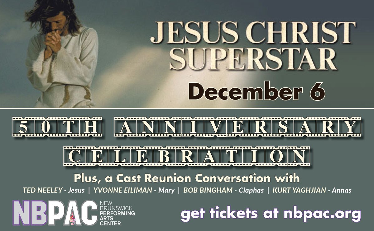NewBrunswickPAC's tweet photo. Jesus Christ Superstar 📷 50th Anniversary Celebration - https://t.co/mkQ7QzCP93 https://t.co/HDL01mLxbC