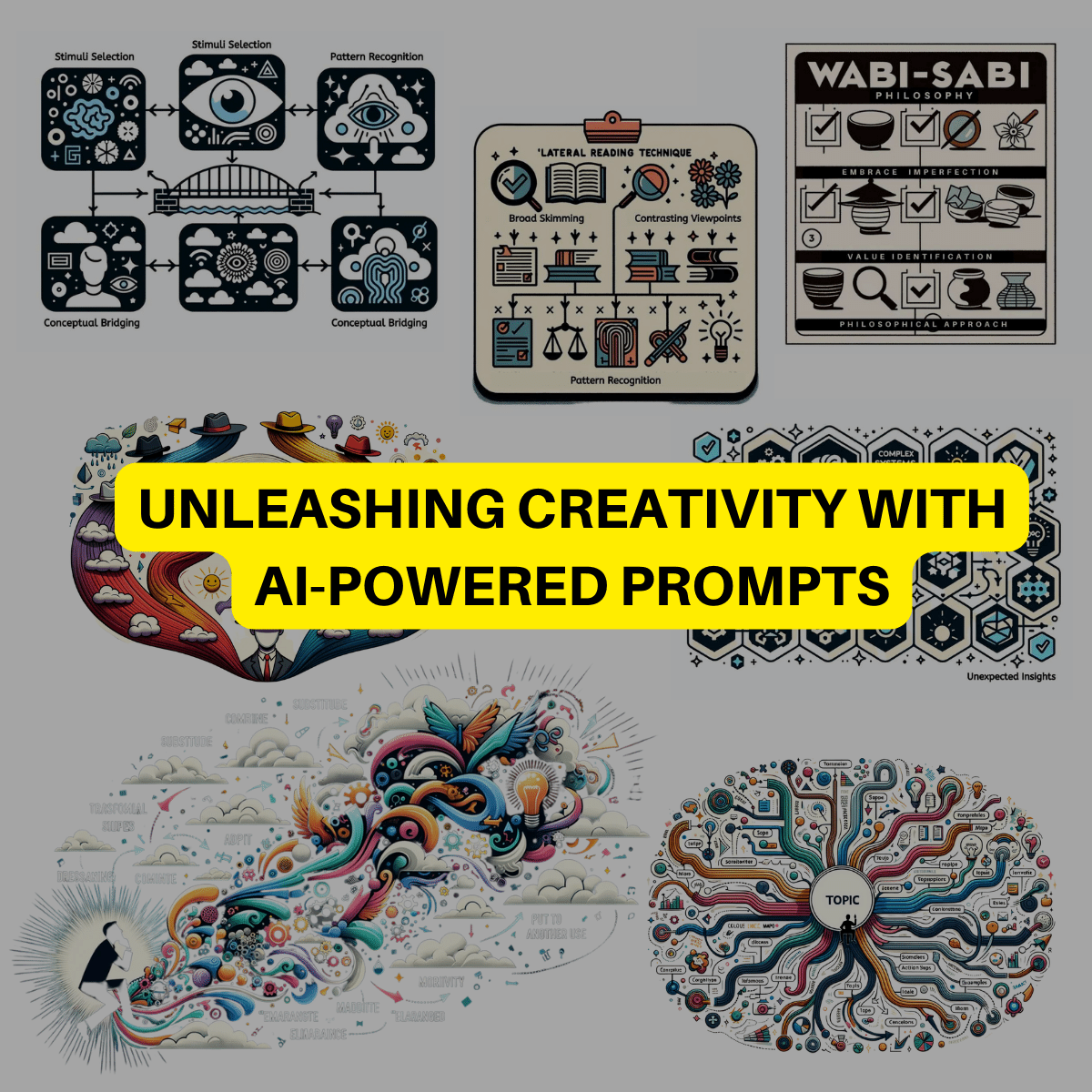 shinydiscobear's tweet photo. 🚀 Exploring transformative thinking techniques for AI innovators with:
1️⃣ Lateral Reading 
2️⃣ Hexagonal Thinking 
3️⃣ Wabi-Sabi Philosophy 
4️⃣ Pareidolia Brainstorming 
5️⃣ SCAMPER 
6️⃣ Mind Mapping 
7️⃣ Visual Synectics 
8️⃣ Six Thinking Hats

Which resonates most with you? 

Dive deep, innovate, and tackle challenges step-by-step with these AI prompts! 💡https://t.co/FmdCGSOxnk 

@cowinlive @wegroww

#Innovation #CreativeMindset #groww #collectivewin