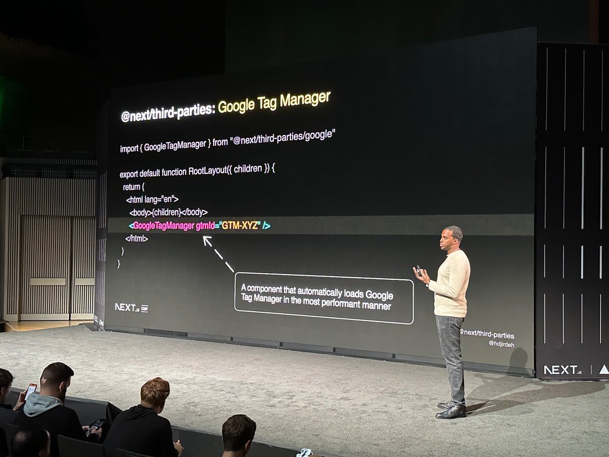addyosmani's tweet photo. Third-party scripts can heavily impact performance. 

@googlechrome is happy to partner with @nextjs &amp; frameworks on smarter ways to load them via new wrapper components 🙏

https://t.co/wzlbgsQ3v6 https://t.co/GkJm0dcqq4