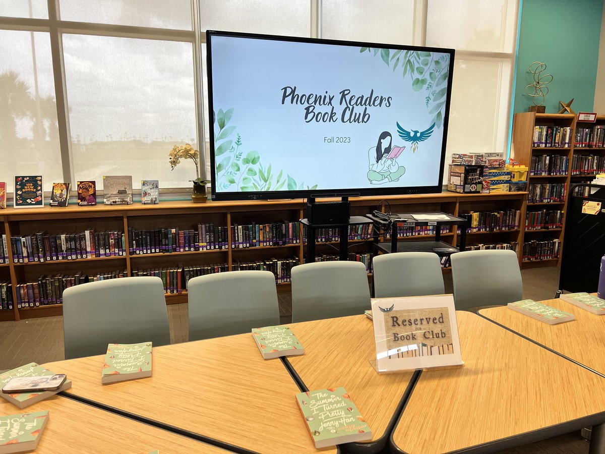 hshpilc's tweet photo. Phoenix Readers Book Club has officially started! We’re reading The Summer I Turned Pretty by @jennyhan and we’re super excited about it👏🏼 Cookies and coffee are always good when reading a good book! #PhoenixReaders #hshpilc #HCISDlibraries https://t.co/BhLgBabILO