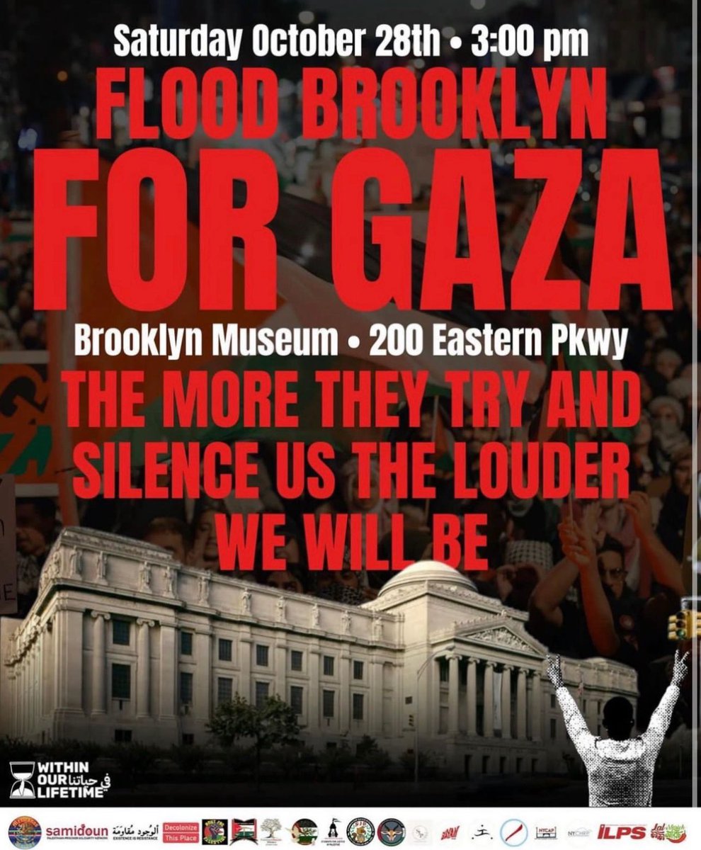 NYCGreenfield's tweet image. Let’s stop playing games.
If you call your rally “Flood” Brooklyn, the same name that Hamas used for their terror attacks, you’re an antisemite. And if you just “happen” to pick an area with a great concentration of Jews ON SHABBAT - you’re targeting Jews.
This. Is. About. Jews.
