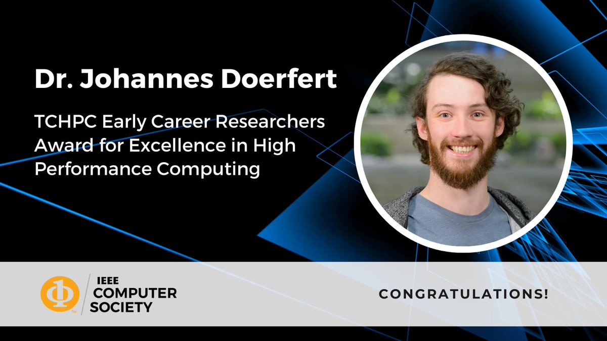 ComputerSociety's tweet image. Congratulations to Dr. Johannes Doerfert! He is one of the three awardees who has received the #IEEECS Technical Community on High Performance Computing Early Career Researchers Award for Excellence in HPC! Read more @ bit.ly/46Slt3L
#IEEE