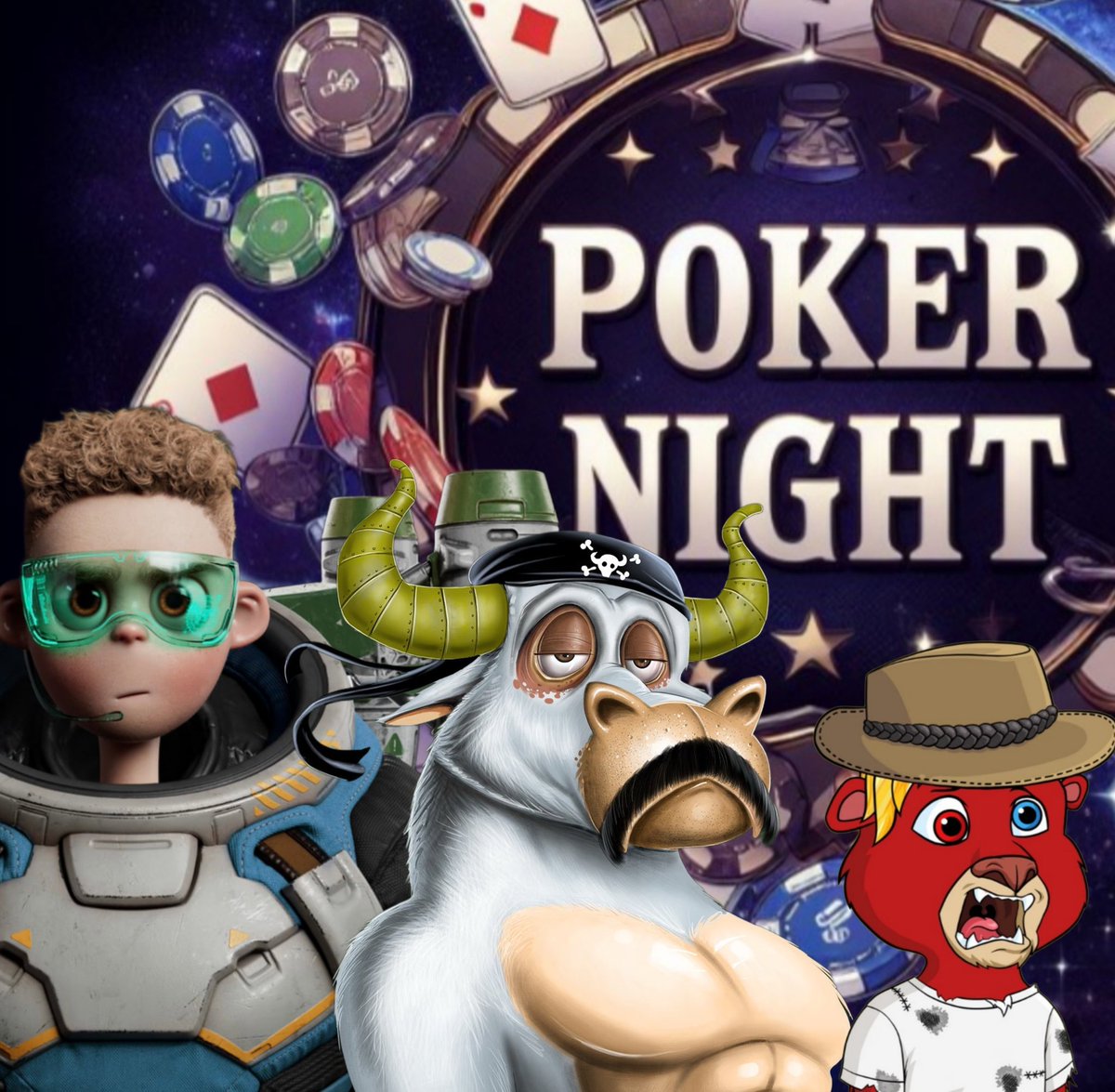 ✨✨#Passengers ✨✨ ♦️♣️Poker Night ♠️♥️ Join us this Sunday (29/10) 3pm EST For a chance to win some amazing prizes! @BullsOnTheBlock (evo) 1x @LazyLionsNFT (cub) 1x @Passenger (peacekeeper) 1x #TSD For your tournament details visit our discord and check out EVENTS. The…