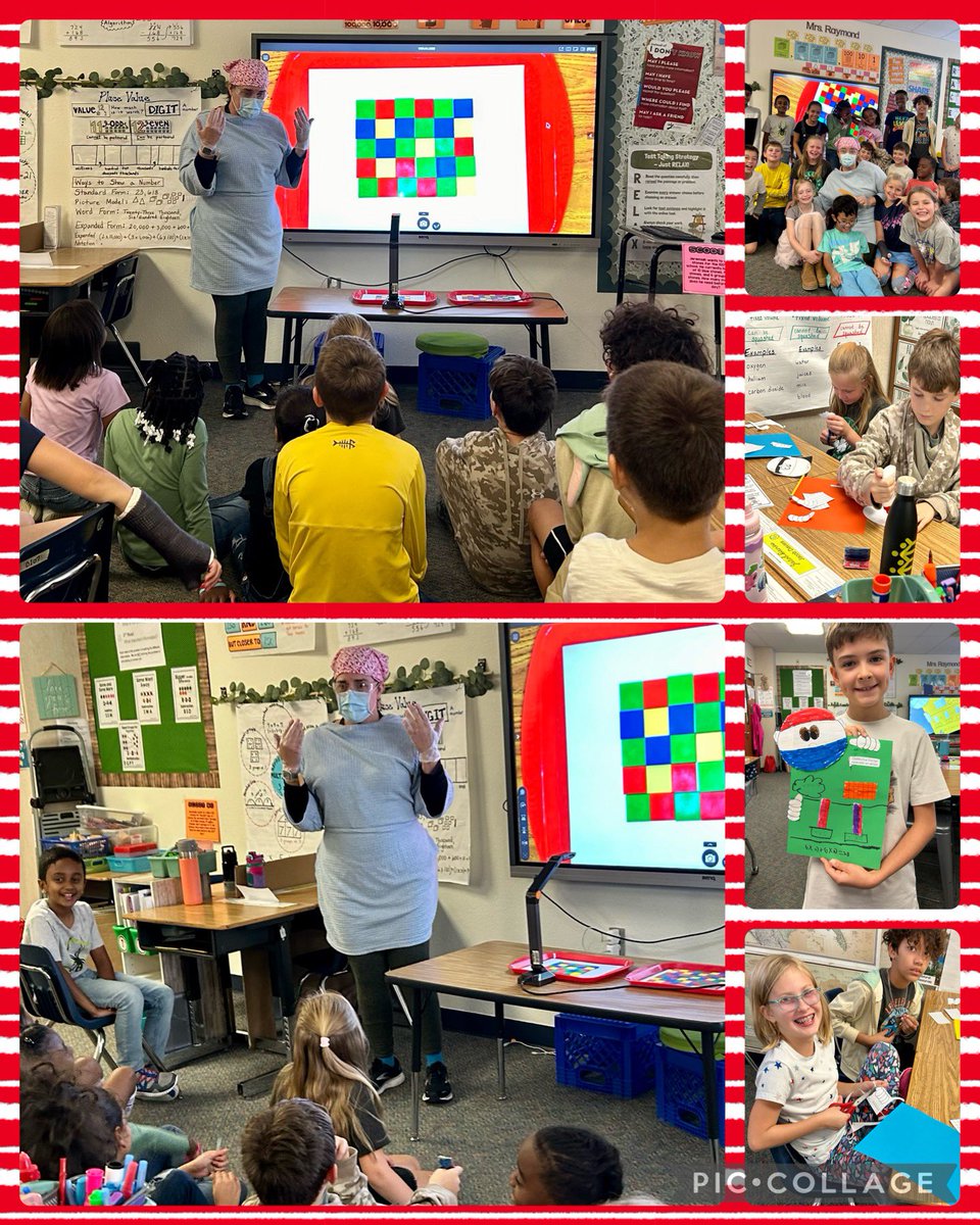 Dr. Humerus, the “Distributive Doctor”, was our guest today. She showed us how to break apart arrays into smaller arrays to help find the products! Now, we are licensed to distribute arrays too! #MyMISD #EveryStudentEveryDay #ShineBright <a href="/MinshewColts1/">MinshewColts1</a>