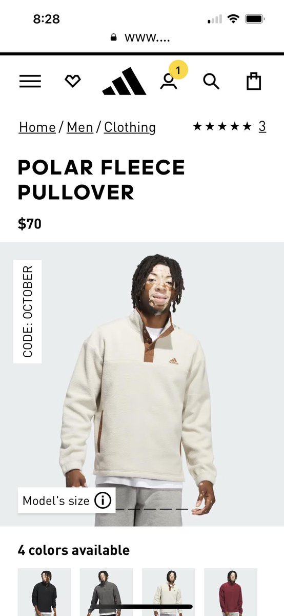 Shoutout to @adidas for including this handsome model in their online marketing! 

#FacialDifference
#representationmatters
#vitiligo