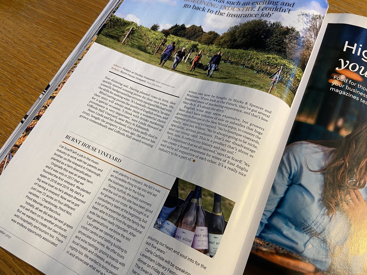 CatherineLarner's tweet photo. Delicious wines and inspiring people - the story behind the vineyards of Suffolk today. Read my snapshot of winemaking in the county in the November issue @suffolkmag. https://t.co/d6Q8tK0TjE