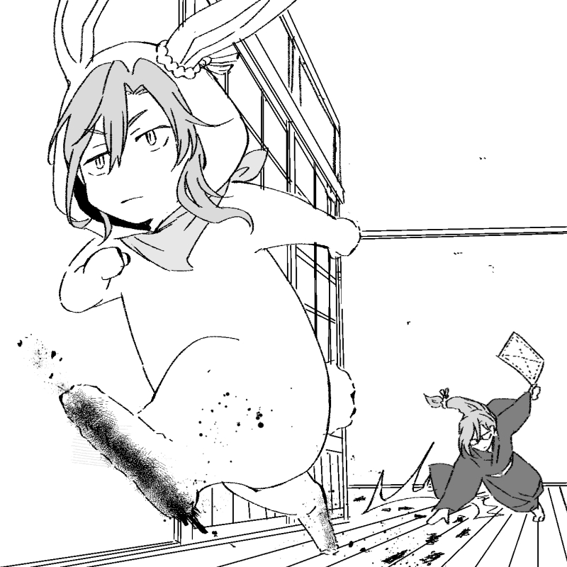 墨汁と先生とうさぎ 