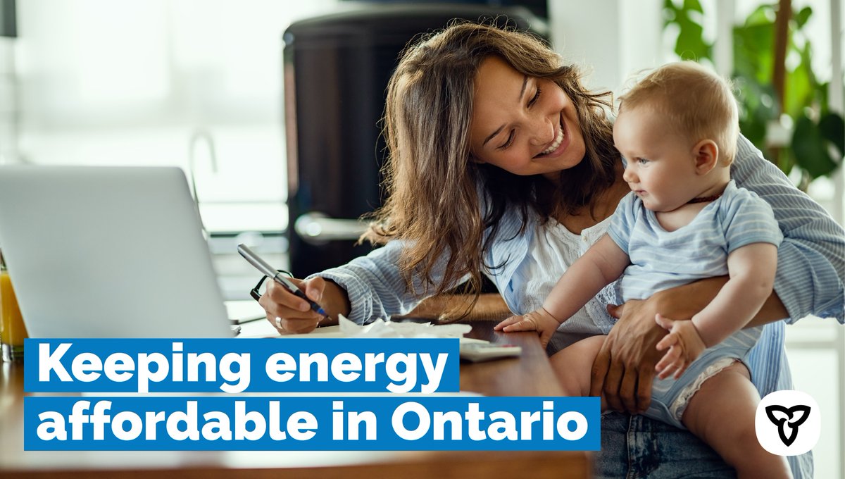 Our government is ensuring you have access to reliable, affordable and clean electricity! We are increasing the Ontario Electricity Rebate to 19.3 %, helping a typical household save $312 a year on their electricity bills. Read more: news.ontario.ca/en/release/100…