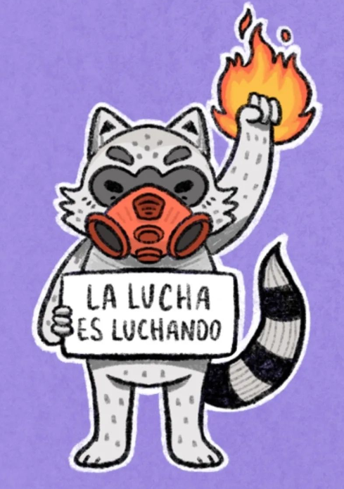 NodLG29's tweet photo. Hablando de ilustraciones con tema de protesta, hagamos un hilo con las que vean. Empiezo por estas de @lunadegatos https://t.co/KUgyn3irll