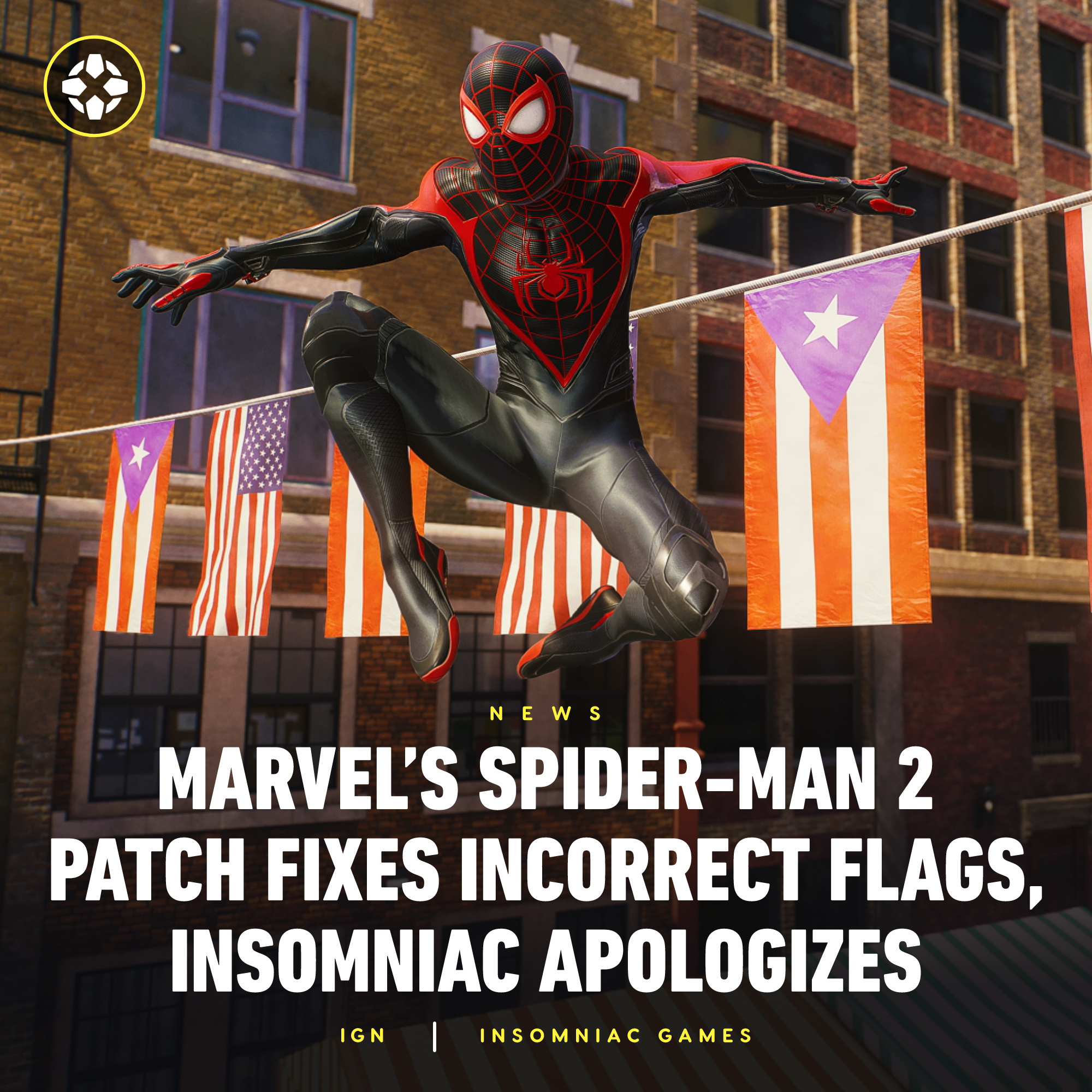 Insomniac Games promises to fix wrong flag use in Marvel's Spider