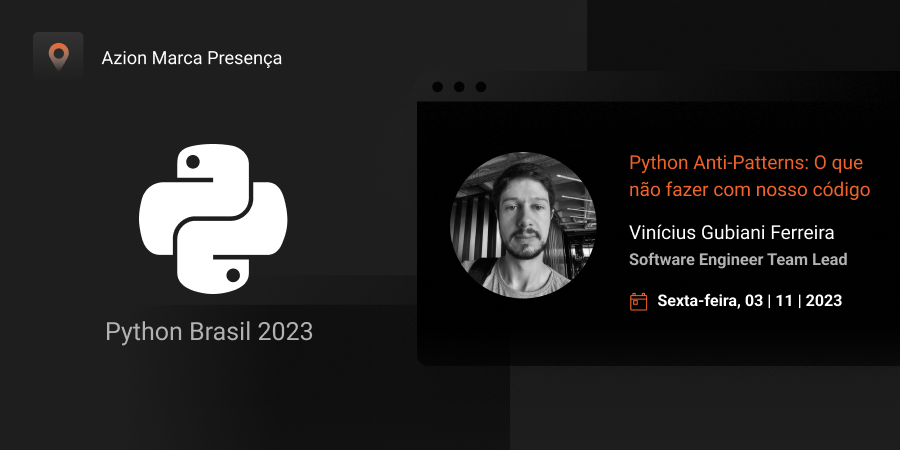 aziontech's tweet image. Acompanhe a palestra do azion Vinícius Ferreira no Python Brasil 2023 e entenda como ter uma jornada de criação mais tranquila, evitando os anti-patterns mais comuns. 👩💻👨💻 » 2023.pythonbrasil.org.br/python-anti-pa…
#Azion #AzionParaDesenvolvedores #PythonBrasil2023