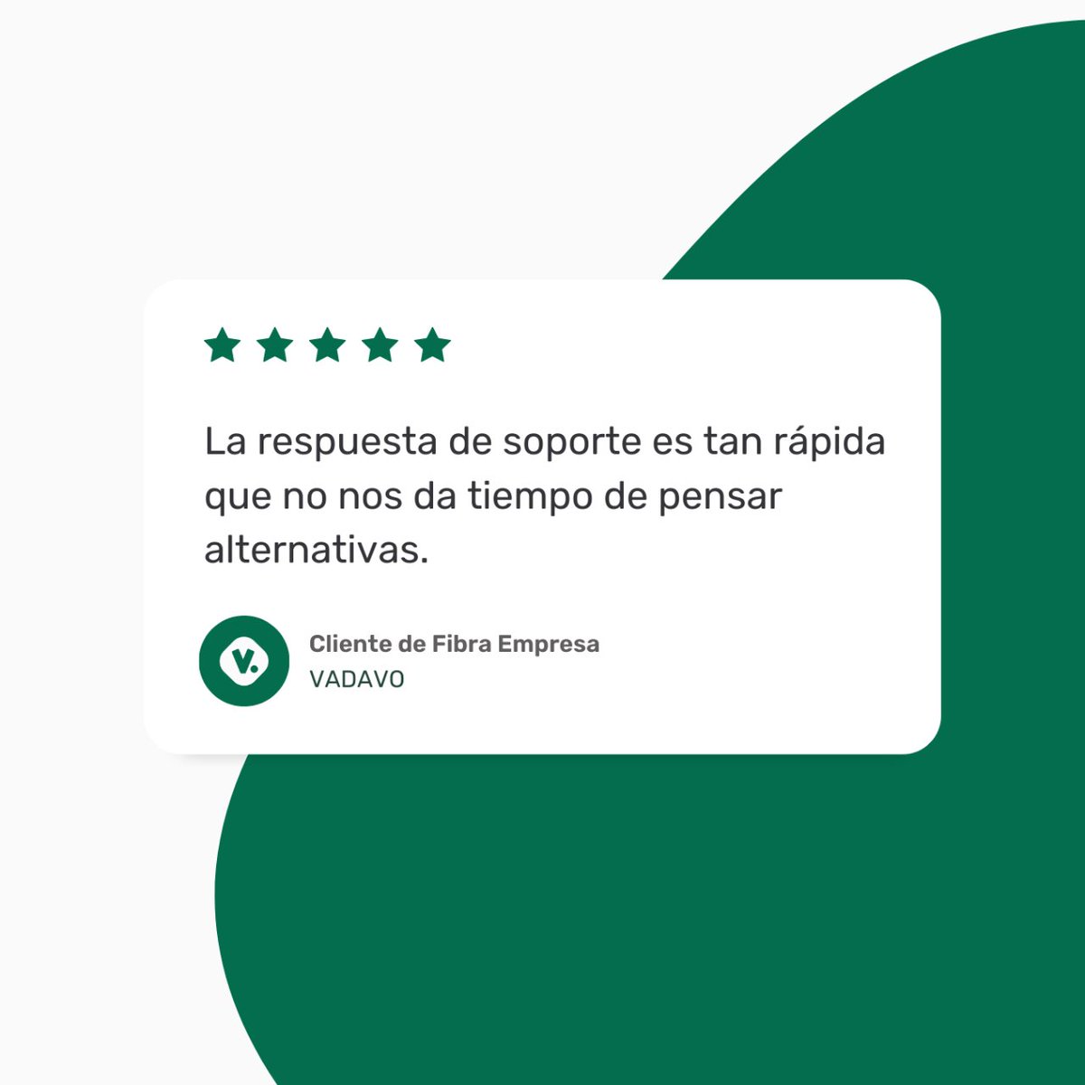 vadavo's tweet photo. 🎙Un cliente que disfruta de un soporte tan eficaz como su fibra empresa segura.
✅ Soporte 0% meninfot de VADAVO. 

No pierdas tiempo en largas esperas. ¡En tu empresa, el tiempo es oro!

#VADAVO #fibraempresasegura #ciberseguridad #comunicaciones #red #empresas https://t.co/nH5q9e4S89