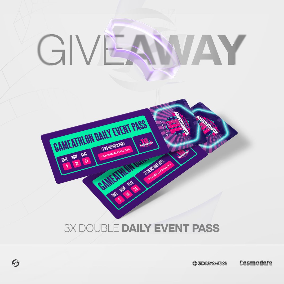🔴 IT'S GIVEAWAY TIME 🔴 It's that time again, the Gameathlon is back. In addition, we are giving away 3x double tickets 🎟️ Conditions: ✅ Follow @LuminoxPlanet ✅ Like this post ✅ Comment 'done' The winners will be announced soon 👀