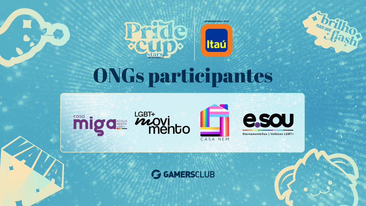 🌈⭐️É hora de mudar o game com mais uma edição da #PrideCupStars by <a href="/itau/">Itaú</a>! 
⁣
Toda a premiação do evento será solidária! São R$20.000 destinados a doação para as ONGs que apoiam a causa LGBTQIAP+ 🏳️‍🌈

Vamos conhecer um pouco mais do trabalho INCRÍVEL de cada? 💖

🧶👇