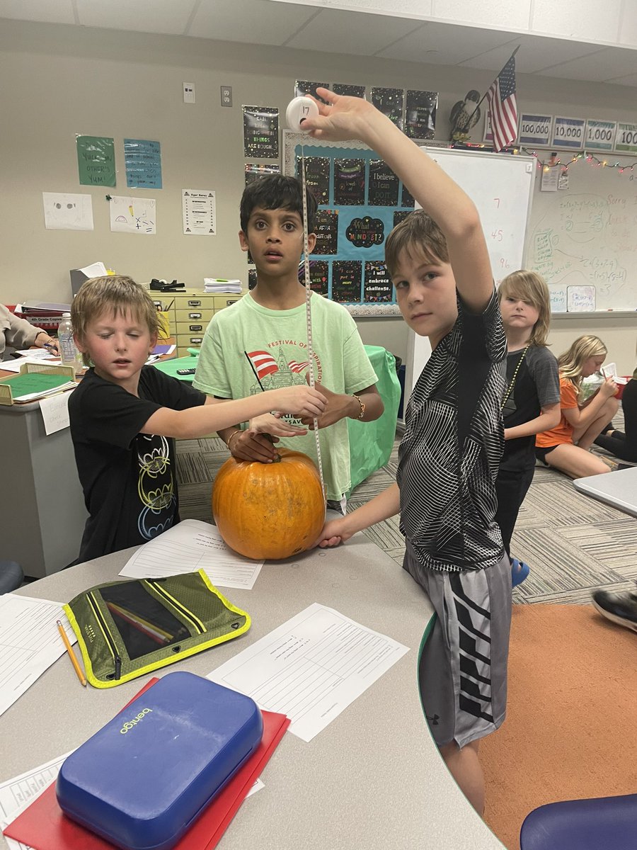 Pumpkin math in 5th ELO today! Measurements and ratios and lots of October fun! 🎃 <a href="/ayerelementary/">Ayer Elementary</a> <a href="/ELOAyer/">Holly Sattler</a>