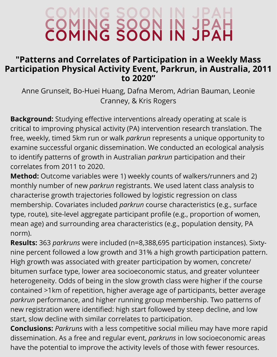 Journal of Physical Activity & Health tweet media