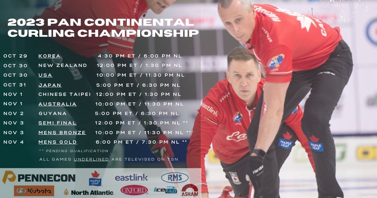 TeamGushue's tweet photo. We're so excited to represent Canada and wear the maple leaf again! It is always an honor and privilege 🇨🇦
Our first game of the @worldcurling Pan Continental Curling Championship is this Sunday in Kelowna, BC! Catch our opening draw on @TSNCurling vs Team Korea. #PCCC #curling https://t.co/KXCjHP8wJC