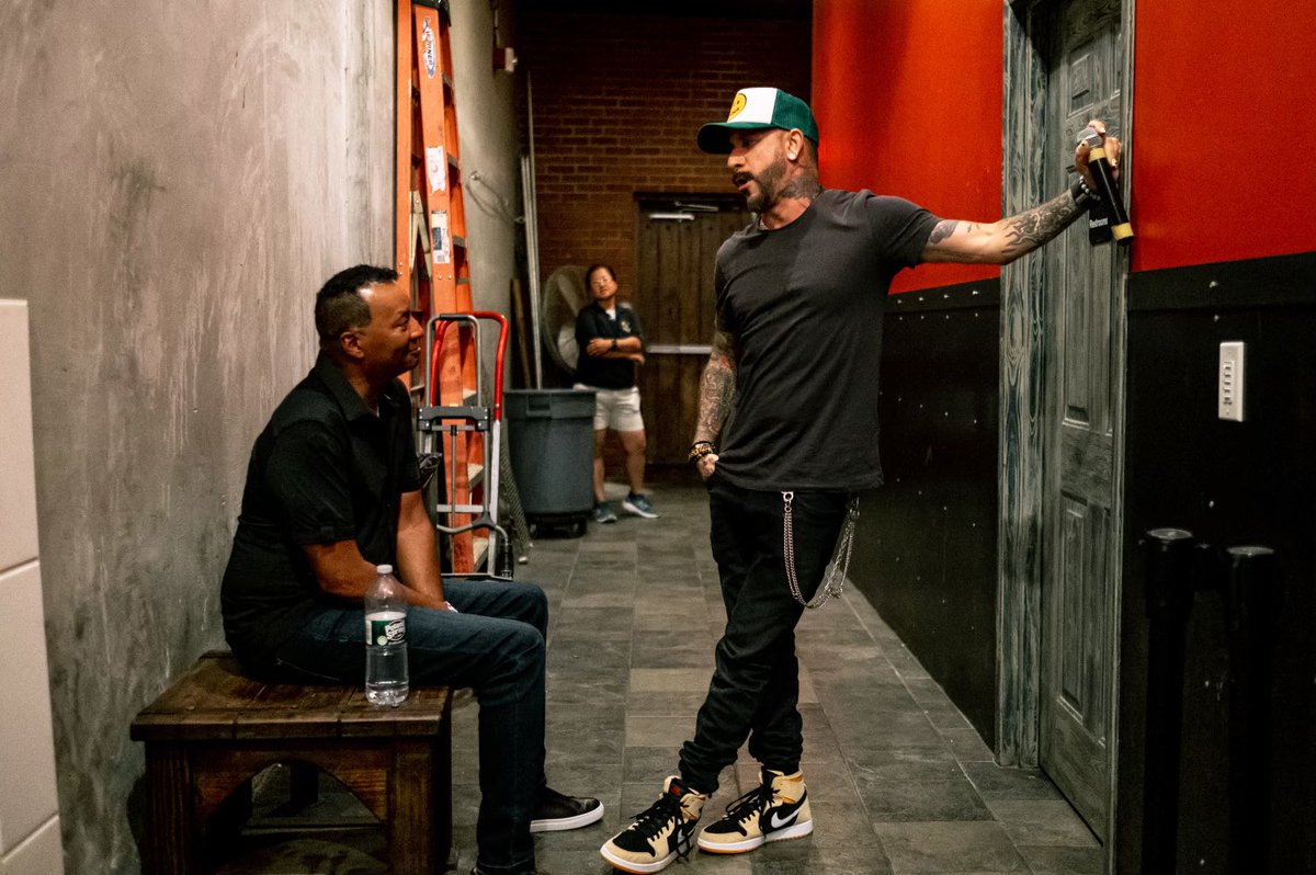 AJ McLean (@aj_mclean) on Twitter photo For all of you out there looking for the “wright” man…I’ve already found him! HA!! The man the myth the legend <a href="/JohnnyWrightWEG/">Johnny Wright</a> on set today. Album almost finished babayyyyyy For all of you out there looking for the “wright” man…I’ve already found him! HA!! The man the myth the legend <a href="/JohnnyWrightWEG/">Johnny Wright</a> on set today. Album almost finished babayyyyyy