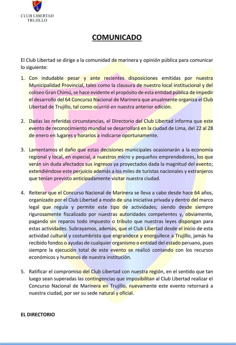 MACA_OLORTEGUI's tweet photo. LAMENTO que  ante tanta incertidumbre e inestabilidad que está pasando mi Ciudad...por segundo año consecutivo el concurso  se nos va.
Pero un día volverá. Decretado https://t.co/VtfDCpAT1K