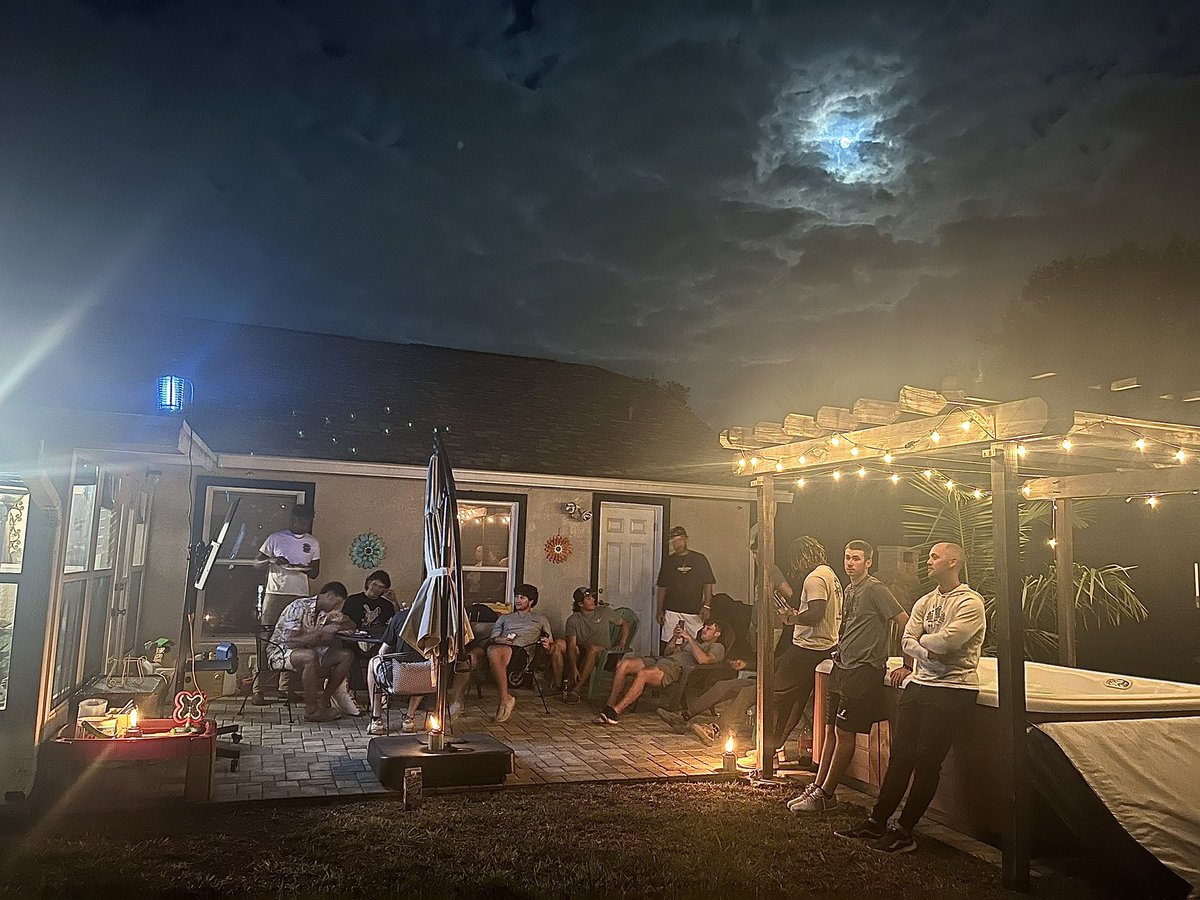 Night one of team appreciation!! Very proud of these guys and how hard they have been working all fall! Having the guys over to the house for some food! #TitanUp⚔️