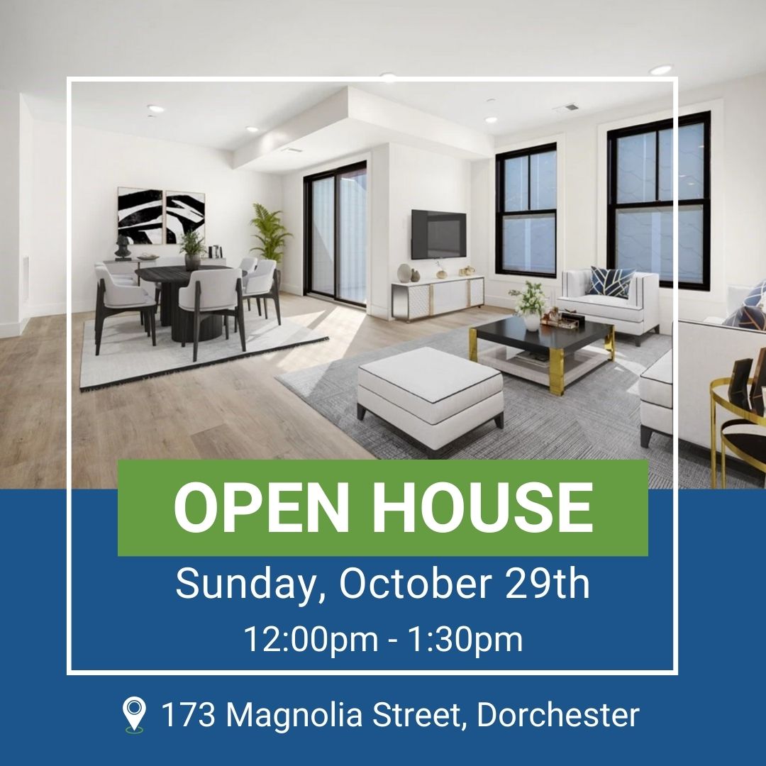 It's an #openhouseweekend! Meet w/Katie Grealish,  Saturday, 10/28 at 11:30 a.m. at 116 School Street in Jamaica Plain, and then at 2pm at 316 Blue Hills Parkway in Milton. On Sunday, 10/29, with only two units remaining, meet w/Caleb Charles at 173 Magnolia St. from 12-1:30pm.