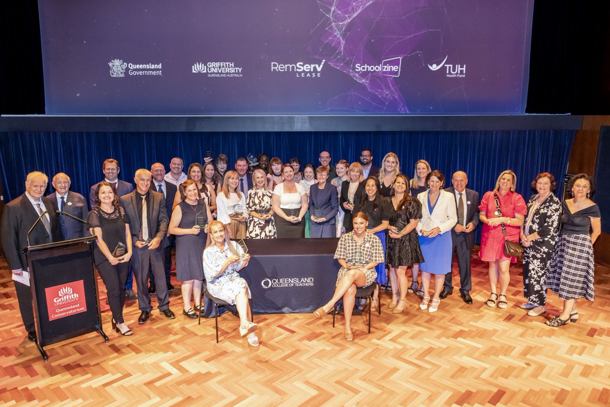 TheQCT's tweet photo. On #WorldTeachersDay, we celebrate and honour the incredible educators shaping students’ futures.

Last night, we had the privilege of awarding 31 incredible Queensland registered teachers with TEACHX Awards in Brisbane. Read all about their stories here: https://t.co/lAAUxxzRFu https://t.co/rH0mc82eTW