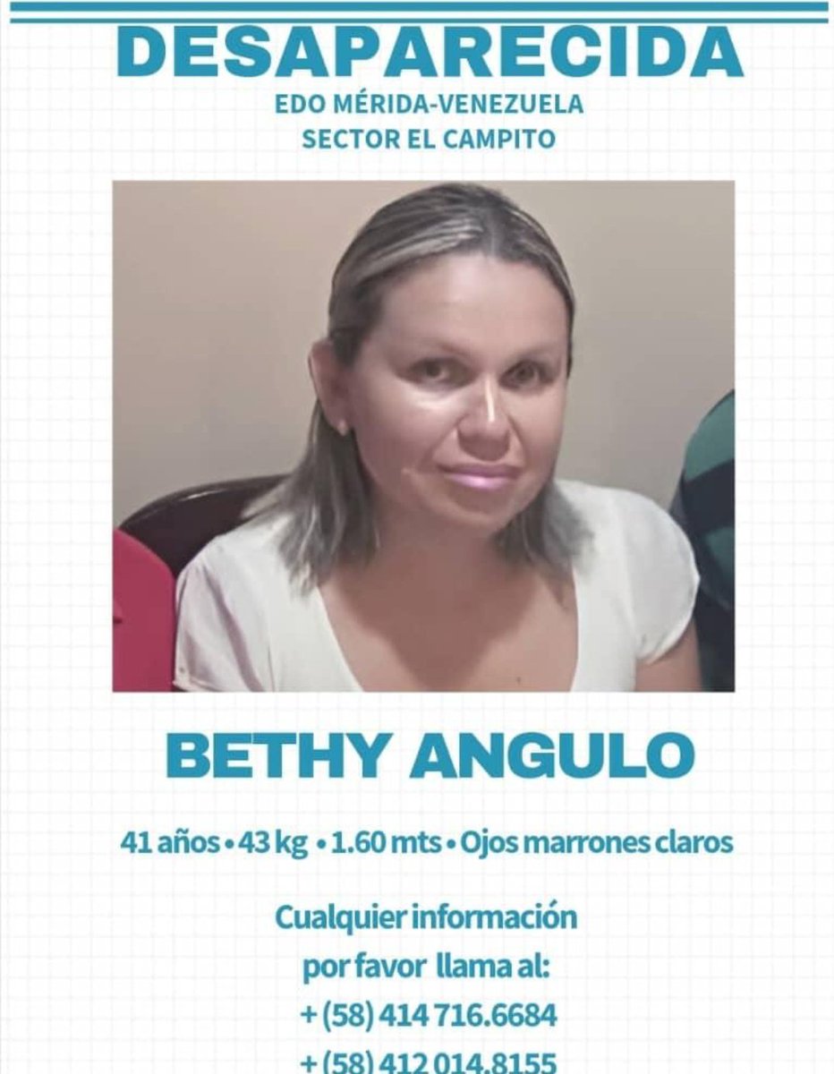 eddycpz's tweet photo. Seguimos luchando para encontrar a Bethy Angulo #CICPCBuscamosaBethyAngulo #BuscarHastaEncontrarlas #BuscamosABethyAngulo #FiscaliaCasoBethyAngulo https://t.co/NmY6FSjRA9