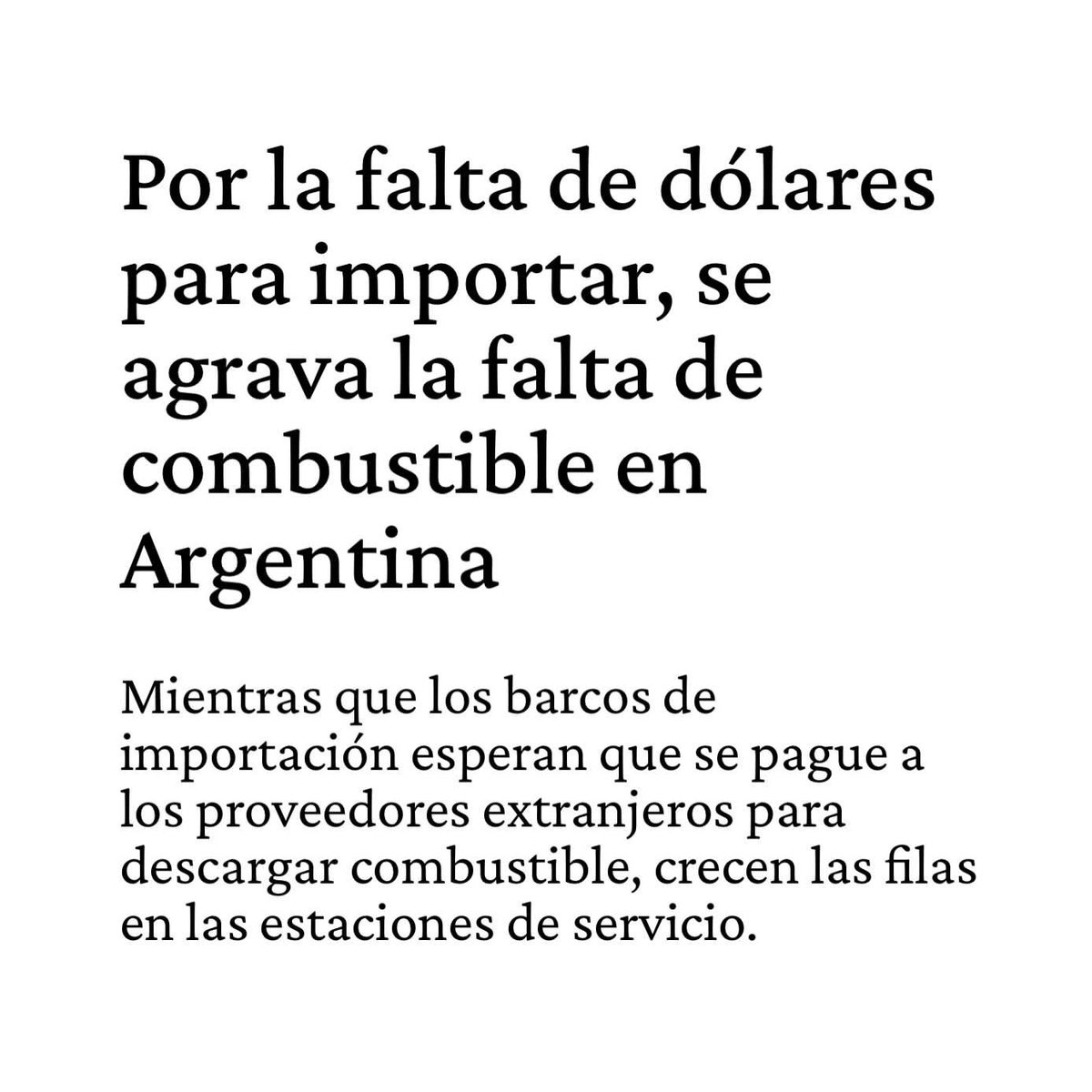 EL MINISTRO MASSA NOS DEJA SIN COMBUSTIBLE

En la Argentina rica de recursos naturales de petróleo y gas, el ministro Massa nos deja sin combustible.

Esto se tienen que terminar. Necesitamos un cambio profundo y para siempre.
