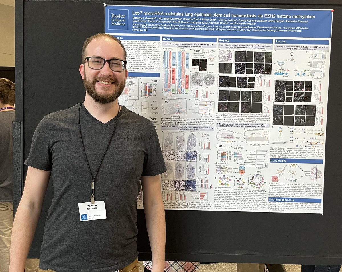 Presented our poster at the <a href="/BCMFromtheLabs/">From the Labs at Baylor College of Medicine</a> Immunology Retreat! Fun with microRNAs!