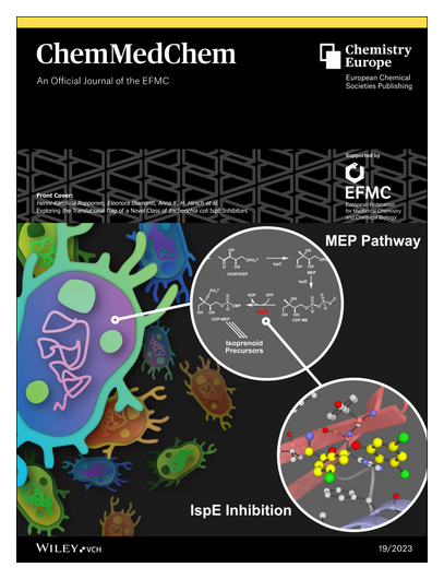 ChemMedChem (@chemmedchem) on Twitter photo #OnTheCover Front Cover: Exploring the Translational Gap of a Novel Class of Escherichia coli IspE Inhibitors (ChemMedChem 19/2023) (A. K. H. Hirsch et al.) <a href="/HirschLab/">Hirsch Lab</a> onlinelibrary.wiley.com/doi/10.1002/cm… #OnTheCover Front Cover: Exploring the Translational Gap of a Novel Class of Escherichia coli IspE Inhibitors (ChemMedChem 19/2023) (A. K. H. Hirsch et al.) <a href="/HirschLab/">Hirsch Lab</a> onlinelibrary.wiley.com/doi/10.1002/cm…