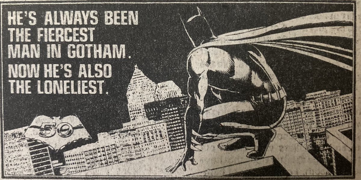 CanadaDaredevil's tweet photo. Batman comic ad from 1989 when Bats was probably the most alone he’d been since his first days in 1939… #Batman #DCComics #ComicAds https://t.co/4zQTRYuczc