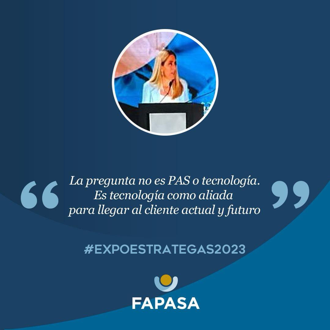 FAPASAOFICIAL's tweet photo. 💬En Expoestrategas, Agustina Decarre tuvo su charla "PAS, Protagonistas del Futuro", donde detalló los principales retos para la actividad, destacando cómo los Productores de Seguros vienen ganando participación dentro de los canales de venta.

#FAPASAFEDERAL #PAS #seguros https://t.co/NKjoZgtx6d