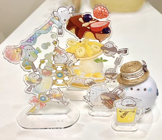 シマエナガのイラストを描いてグッズを作っています!マスコットのガシャやアクキー、文具雑貨と一緒にお待ちしています  西C-151 両日 azma8 #デザフェス58 