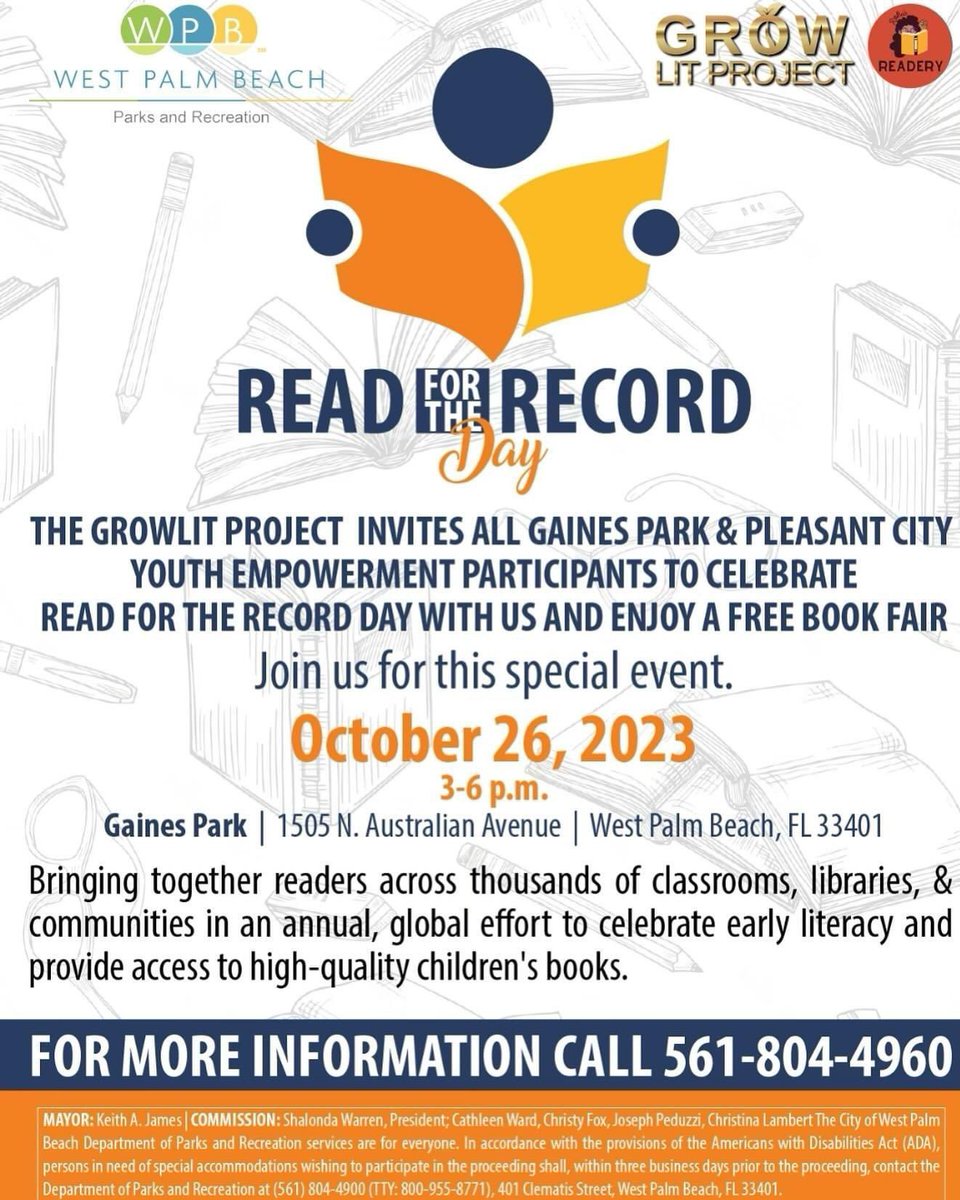 “Books are a uniquely portable magic.” ― Stephen King 

@growlitproject sprinkled a little fairy dust in @thecityofwpb today providing books to 90 young leaders who are building their own personal libraries filled with joy!🤩📚👏🏻

#Read2Lead #ReadForTheRecord #magic #ilovewpb