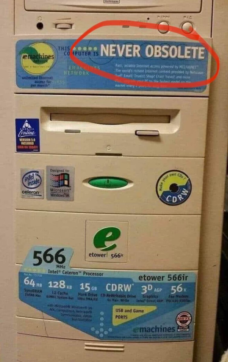 wgrimes84's tweet image. Never. Ever. Obsolete. 💪🏽🦾🤞🏽

#ithumor #computers #Intel #amd #tech #TechInnovation #technology #pcgaming #gamer #PC #software #SoftwareDevelopment #TAG #hashtaghashtag