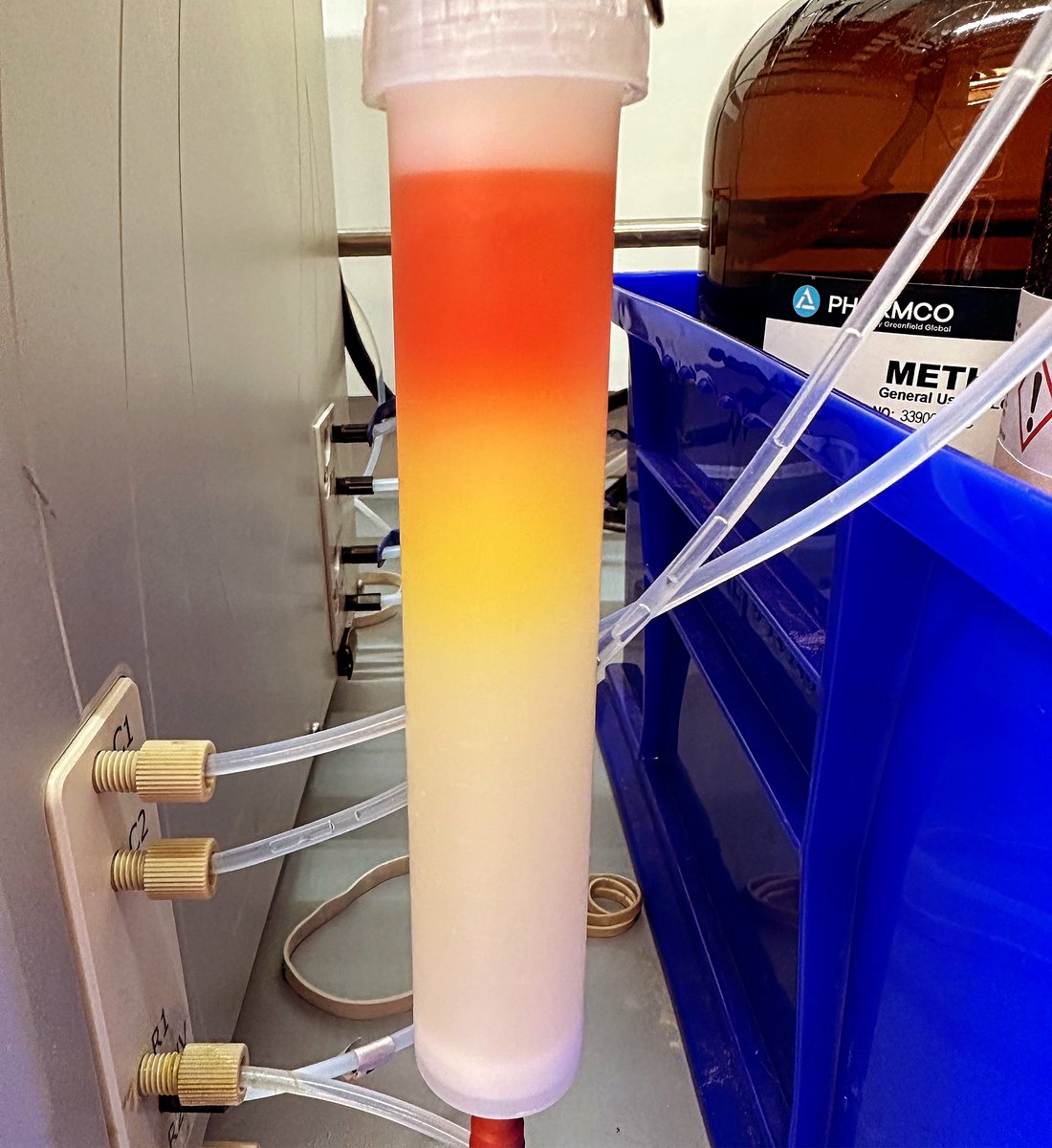 Forbidden candy corn column #tisthespookyseason #realtimechem #organicchemsitry