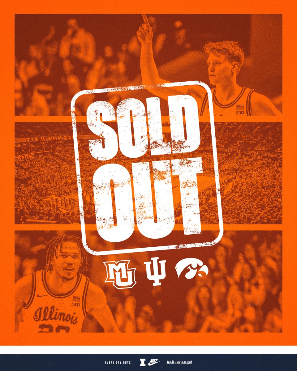 IlliniMBB's tweet photo. A packed @statefarmcenter is our favorite place to be. Thank you for selling out three games on the first day!

Snag your seats before they're gone: https://t.co/Z9wyQuUNiK

#Illini | #HTTO | #EveryDayGuys https://t.co/GYKVu5SydV