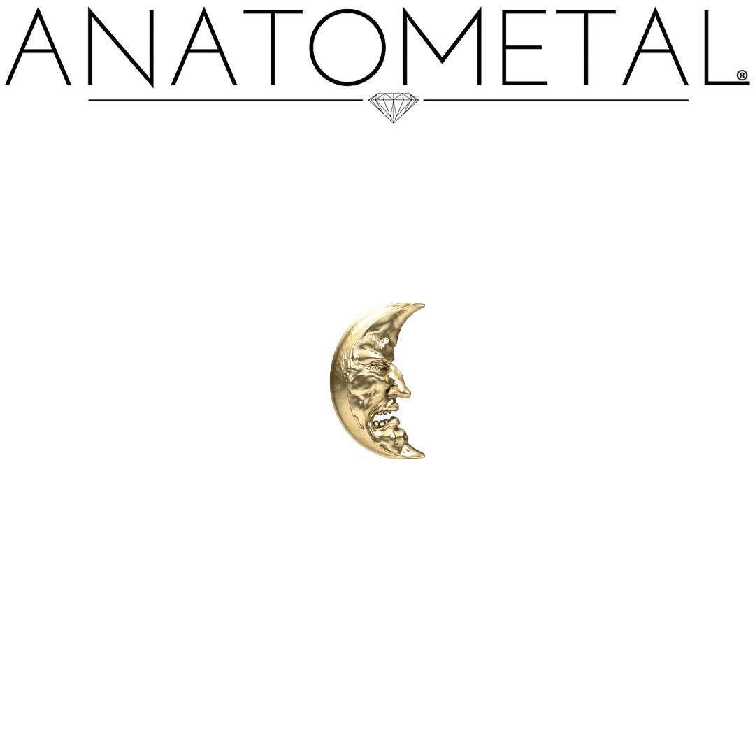 They say I'm a little 'moody,' but honestly, who can blame me? I've been through countless lunar phases and eclipses. I'm the Angry Crescent Moon in 18K Gold! 🌙😤🌙 
#Anatometal #Anatometalinc #safepiercing #bodyjewelry #lunarphases #MoonLovers #AngryCrescentMoon #18KGold