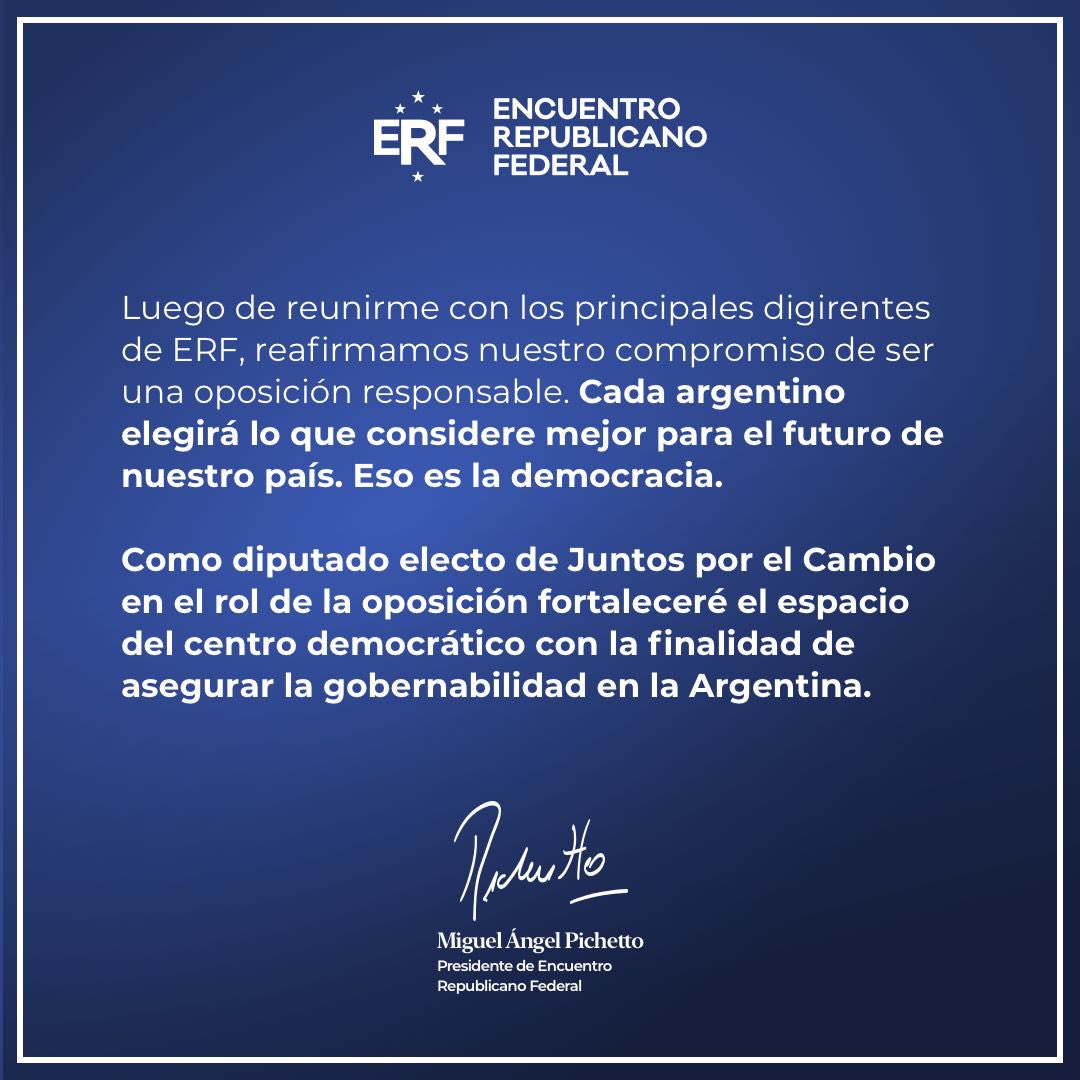FundEncFederal's tweet photo. #ComunicadoOficial ✍️ @MiguelPichetto https://t.co/5xxv0JrCFT