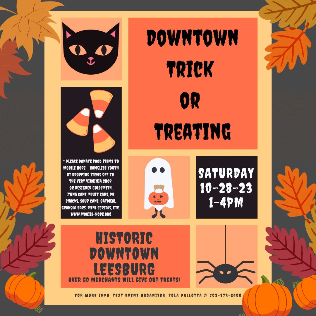 TrinityHseCafe's tweet photo. Come out, come out, wherever you are! This Saturday, come out to Downtown Leesburg for trick-or-treating, and be sure to stop by Trinity House Cafe + Market! 

#trickortreat #happyhalloween #trinityhousecafe #leesburg  #churchandmarket  #downtownleesburg https://t.co/65EuuVdlEO