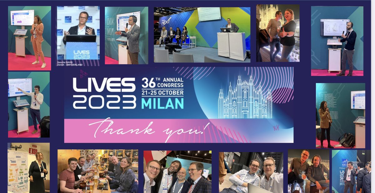 Some impressions from our scientific contributions and social activities at #LIVES2023 conference in Milan. Thank you all, it was a pleasure! #esicm