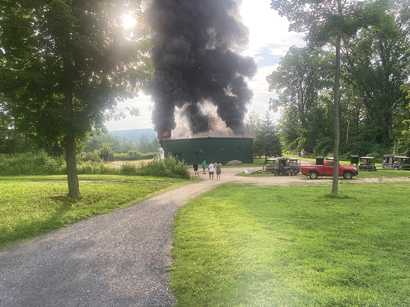 GCM_Magazine's tweet photo. Four GCSAA chapters came to the aid of Sharon (Conn.) Country Club's superintendent following a blaze that was hot enough to melt steel beams. Get the story: https://t.co/Z3oHaoRMid @GCSAA https://t.co/2m6FovTP3R