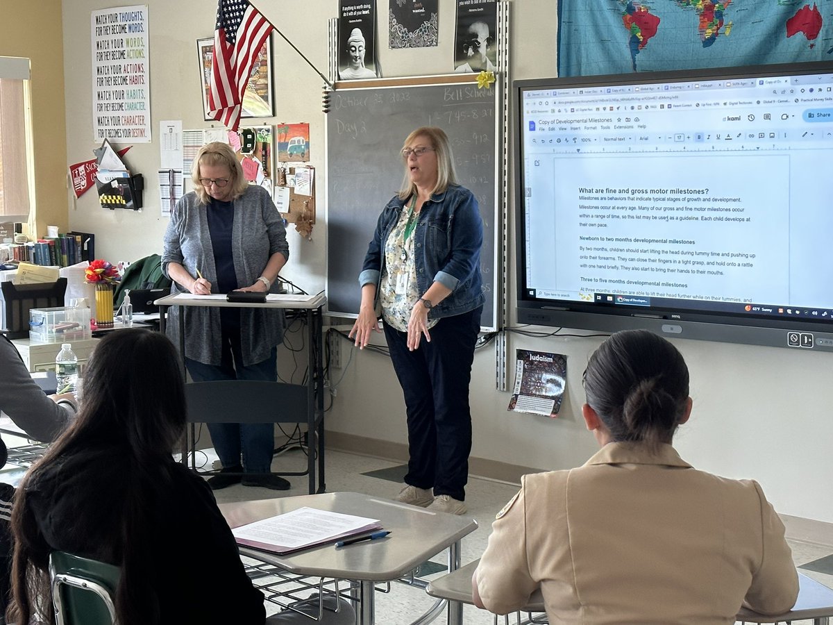bhs_nosullivan's tweet photo. Thank you Ms. Fox and Ms. Goeddel for coming to speak to our SUPA Human Development students about motor development in childhood and your careers in PT and OT! We enjoyed having you! @BCSD_BHSPrin @brewsterschools https://t.co/HBZN4EyWgu