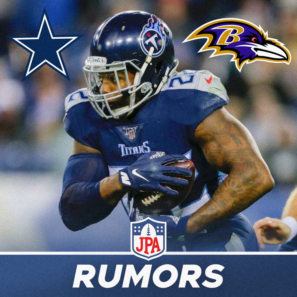 jasrifootball's tweet photo. 𝗥𝗨𝗠𝗢𝗥𝗦: There is a “building belief” that #Titans RB Derrick Henry ends up being traded to the #Ravens, says @TonyPauline 

Some people also expect the #Cowboys to be a “sleeper team” to acquire Henry, if the #Titans are willing to eat some of the money remaining on Henry’s deal, although this is pure speculation.

Full Article Here: https://t.co/U6I49qTcHT