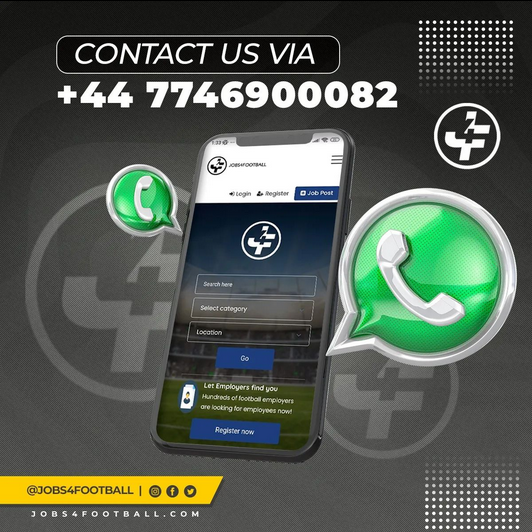 Jobs4football's tweet photo. Talk to Jobs4football consultants ⚽️📲

Speak to our football specific experts via whatsapp. 
Add our number to speed-dial 📞

#jobs4football #J4Fcommunity #talktous #footballconsultancy #footballjobs #careerpathways #football #jobsinfootball #footballjobs https://t.co/EYS0uLrSg7